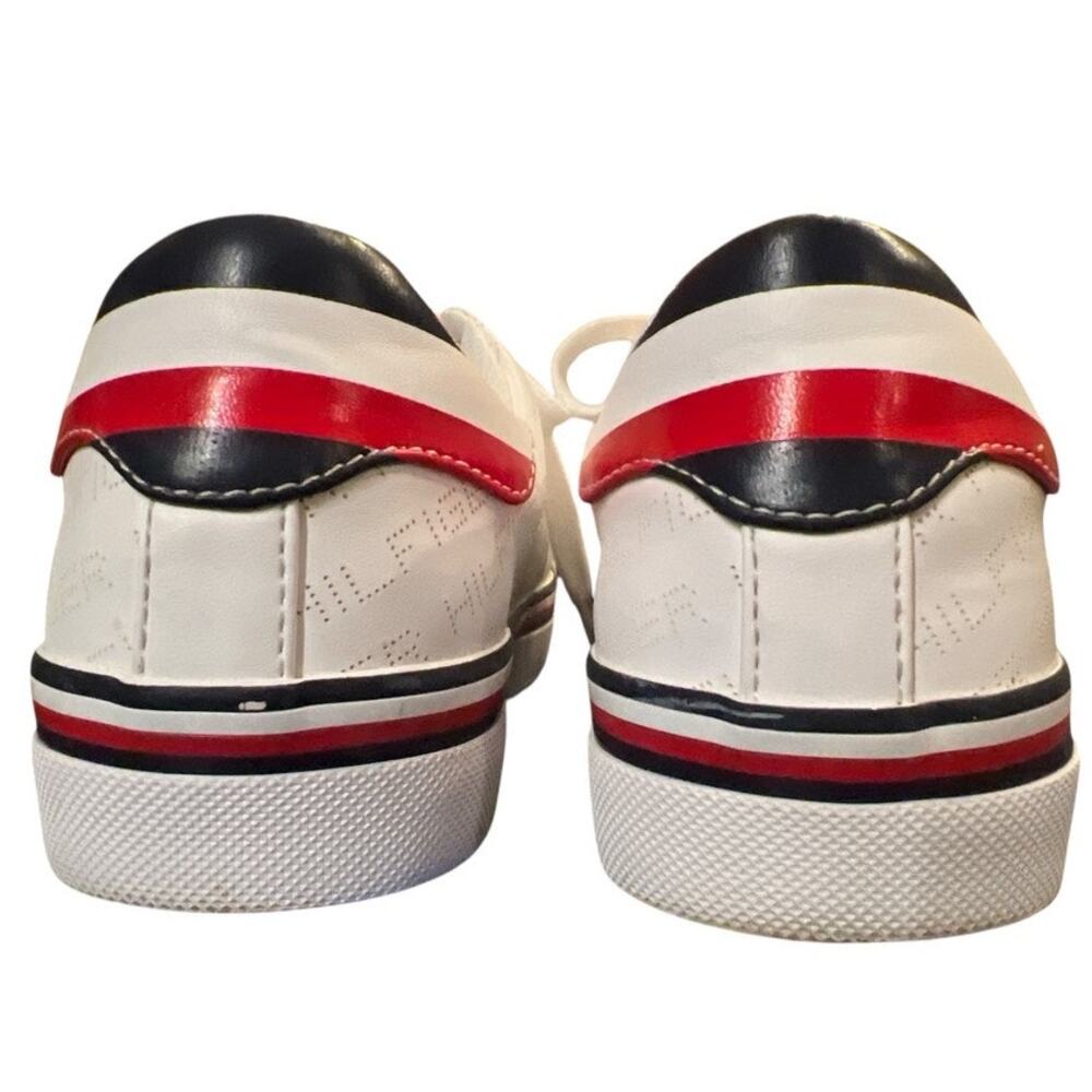 Tommy Hilfiger Falcor Sneakers Trainers Laser Dot Logo Size 8.5 White Red Blue - Picture 5 of 8
